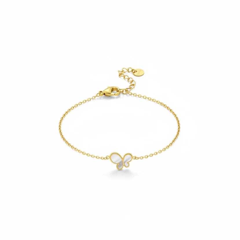 White Butterfly Bracelet