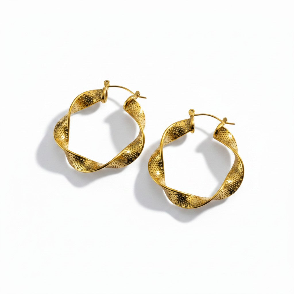 Twist Texture Hoops
