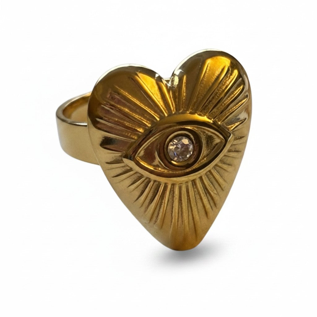 Sacred Heart Stainless Steel Ring
