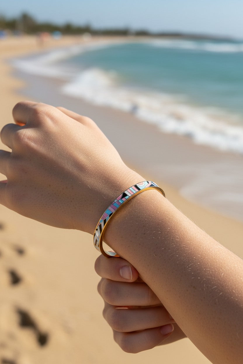 Colorful Enamel Bangle 22