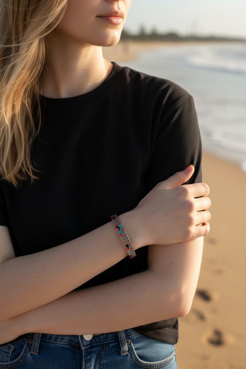 Colorful Enamel Bangle 20
