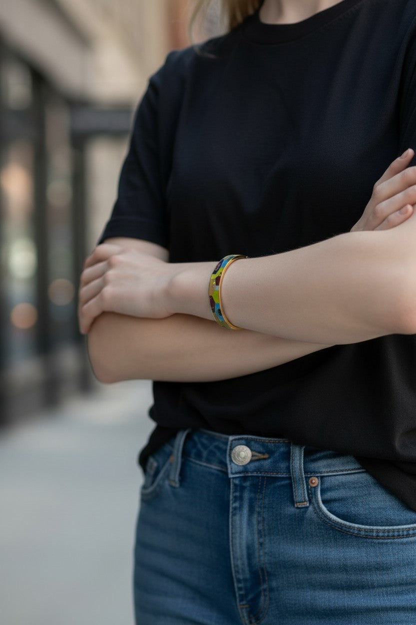 Colorful Enamel Bangle 3