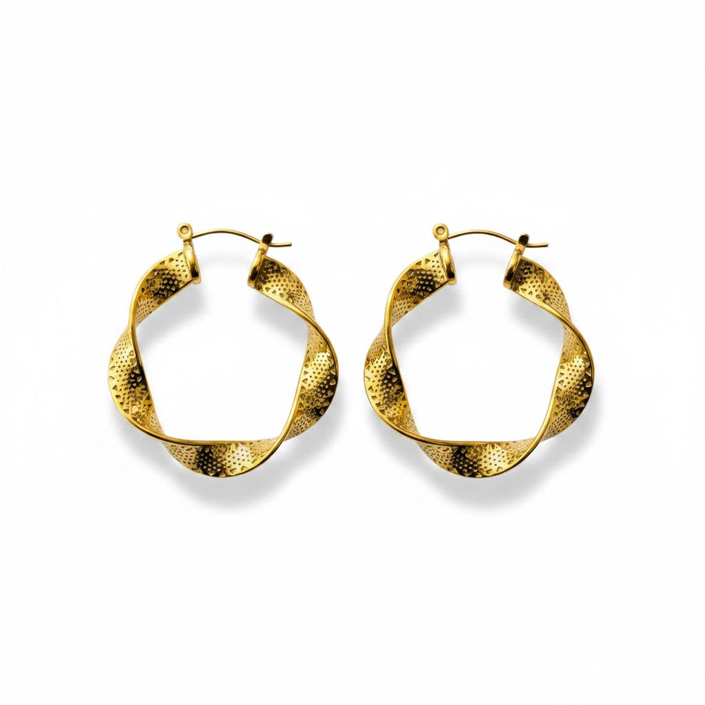 Twist Texture Hoops