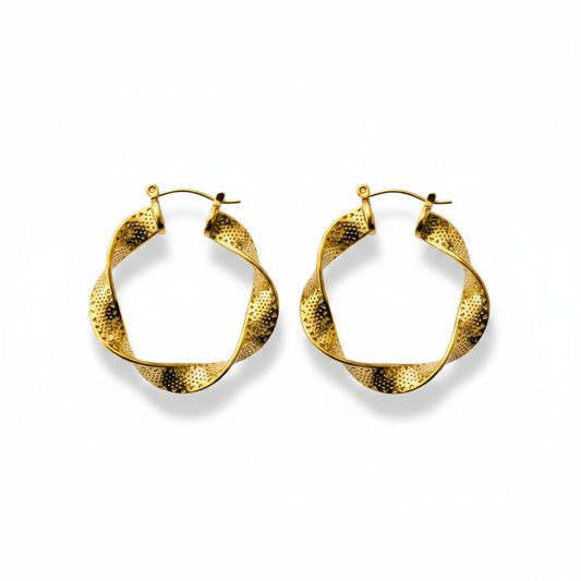 Twist Texture Hoops