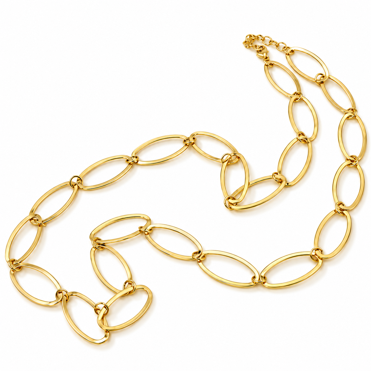 AVELINE Long Oval Link Necklace