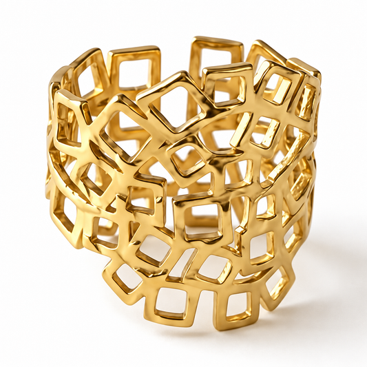 Mosaic Stainless Steel Ring